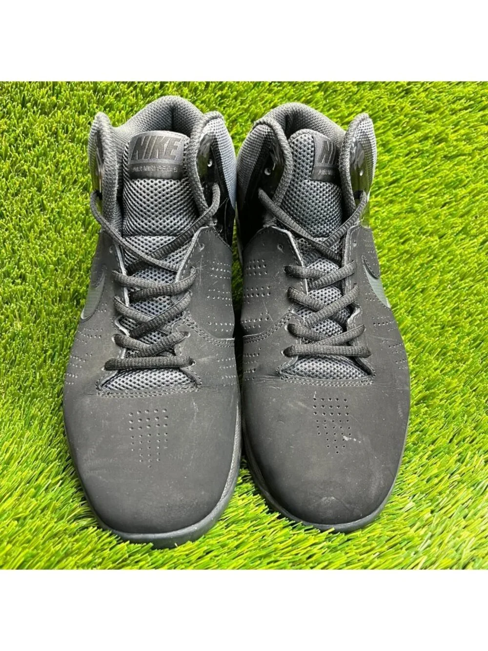 Nike Air Visi Pro 6 Mens Size 8.5 Black Gray Athletic Basketball Shoes Sneakers